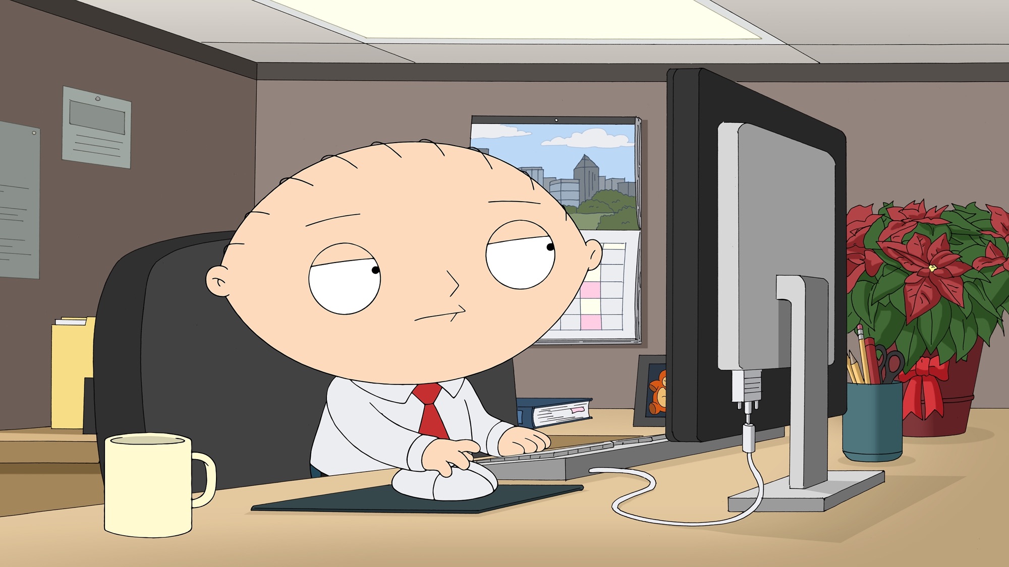 Stewie at work