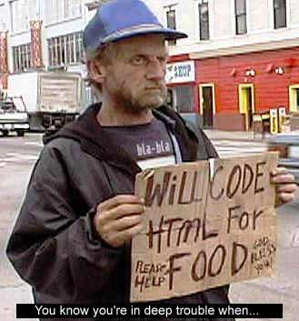 Will Code HTML For Food!